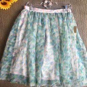 LC Lauren Conrad Floral Tulle Skirt